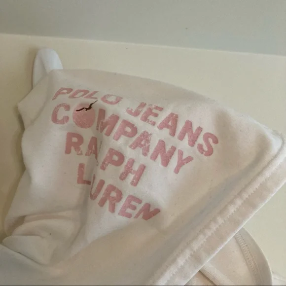 Polo Jeans Company White Lightweight Branded Short-Sleeved Zip-Up w/Hood Size M - Picture 6 of 6